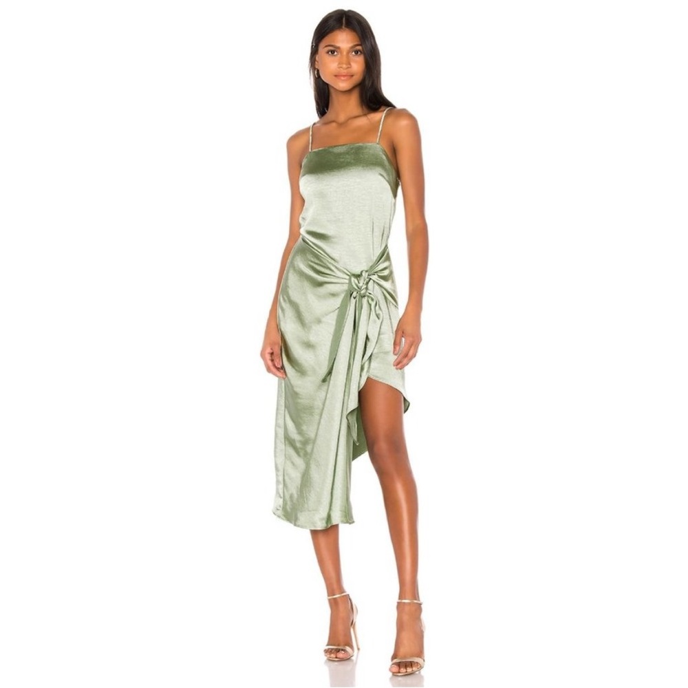 ELLIATT Thea Satin Wrap Dress